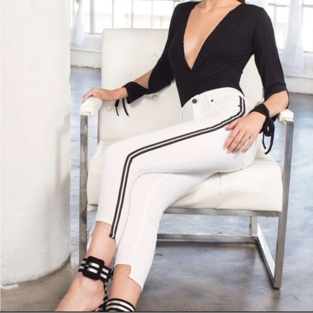 Parker Smith Twisted Seam Skinny Eternal White Pants